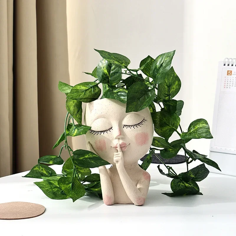 Каучуковый цветочный горшок в форме фигуры, суккулент, полимерный орнамент, Креативный цветочный горшок для рабочего стола, украшение для дома и офиса, 1 шт.
Каучуковый цветочный горшок в форме фигуры, суккулент, полимерный орнамент, Креативный цветочный горшок для рабочего стола, украшение для дома и офиса, 1 шт.
