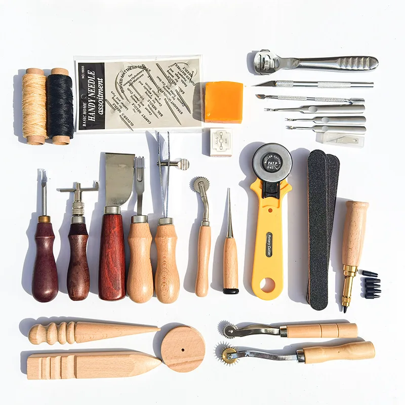 Complete DIY Leather Craft Tool Set, Hand Sewing Punch Tools for Handmade Leather Bags, Wallets and Belts Production
Complete DIY Leather Craft Tool Set, Hand Sewing Punch Tools for Handmade Leather Bags, Wallets and Belts Production
