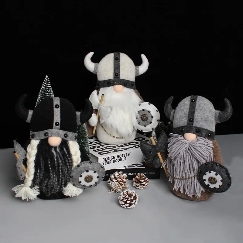 Viking Faceless Gnome Plush Doll with Horn Helmet, Axe & Shield Norse Style Bearded Elf Home Decor for Holiday Gifts
Viking Faceless Gnome Plush Doll with Horn Helmet, Axe & Shield Norse Style Bearded Elf Home Decor for Holiday Gifts