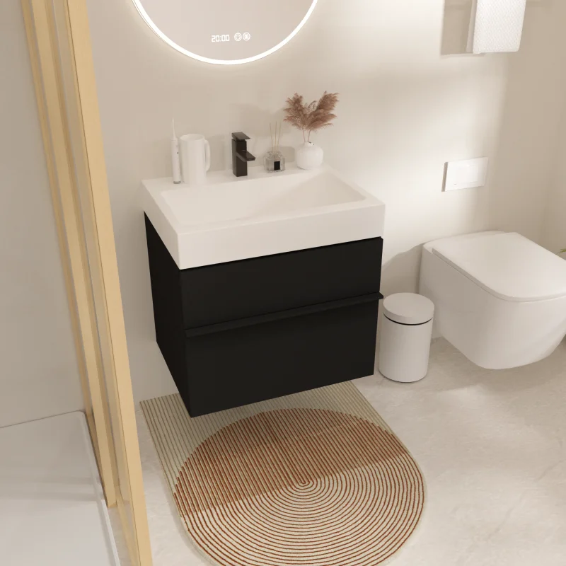 USA Free Shipping Modern Simplicity Bathroom Cabinet Wall Mounted Wooden Bathroom Dressing Table With Faucet & Storage Drawers
USA Free Shipping Modern Simplicity Bathroom Cabinet Wall Mounted Wooden Bathroom Dressing Table With Faucet & Storage Drawers