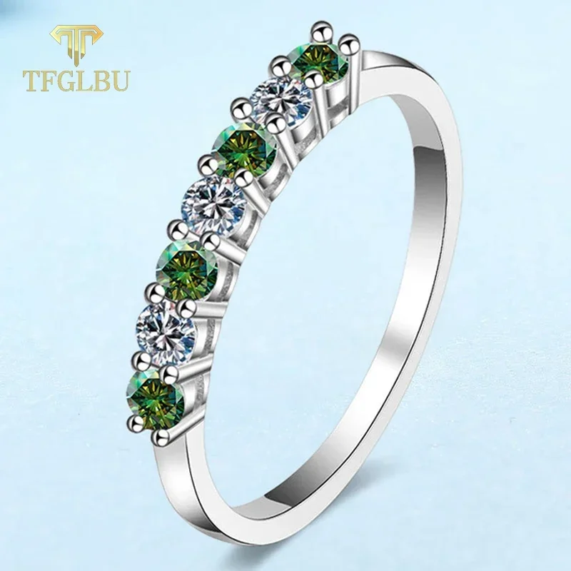 TFGLBU Colorful Shine 0.7CTTW Excellent Cut Moissanite 925 Sterling Sliver Ring for Women Half Enternity Band Gift GRA Jewelry
TFGLBU Colorful Shine 0.7CTTW Excellent Cut Moissanite 925 Sterling Sliver Ring for Women Half Enternity Band Gift GRA Jewelry