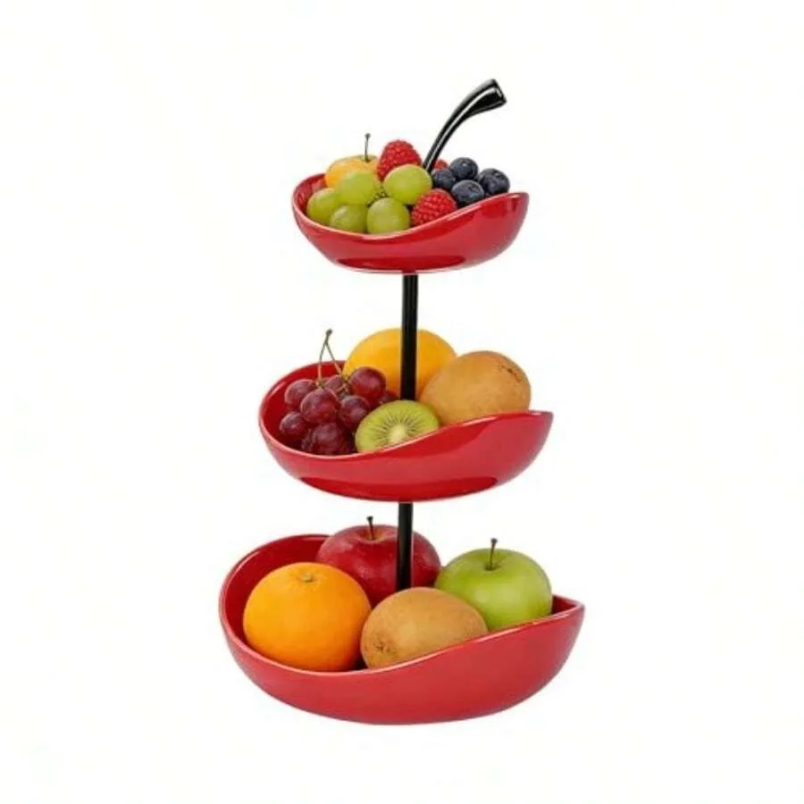 Fruit Bowls And Plates3 Tier Ceramic Fruit Bowl Tiered Fruit Bowl With Sturdy Stand Red Fruit Basket Tiered Serving Bowls For F
Fruit Bowls And Plates3 Tier Ceramic Fruit Bowl Tiered Fruit Bowl With Sturdy Stand Red Fruit Basket Tiered Serving Bowls For F