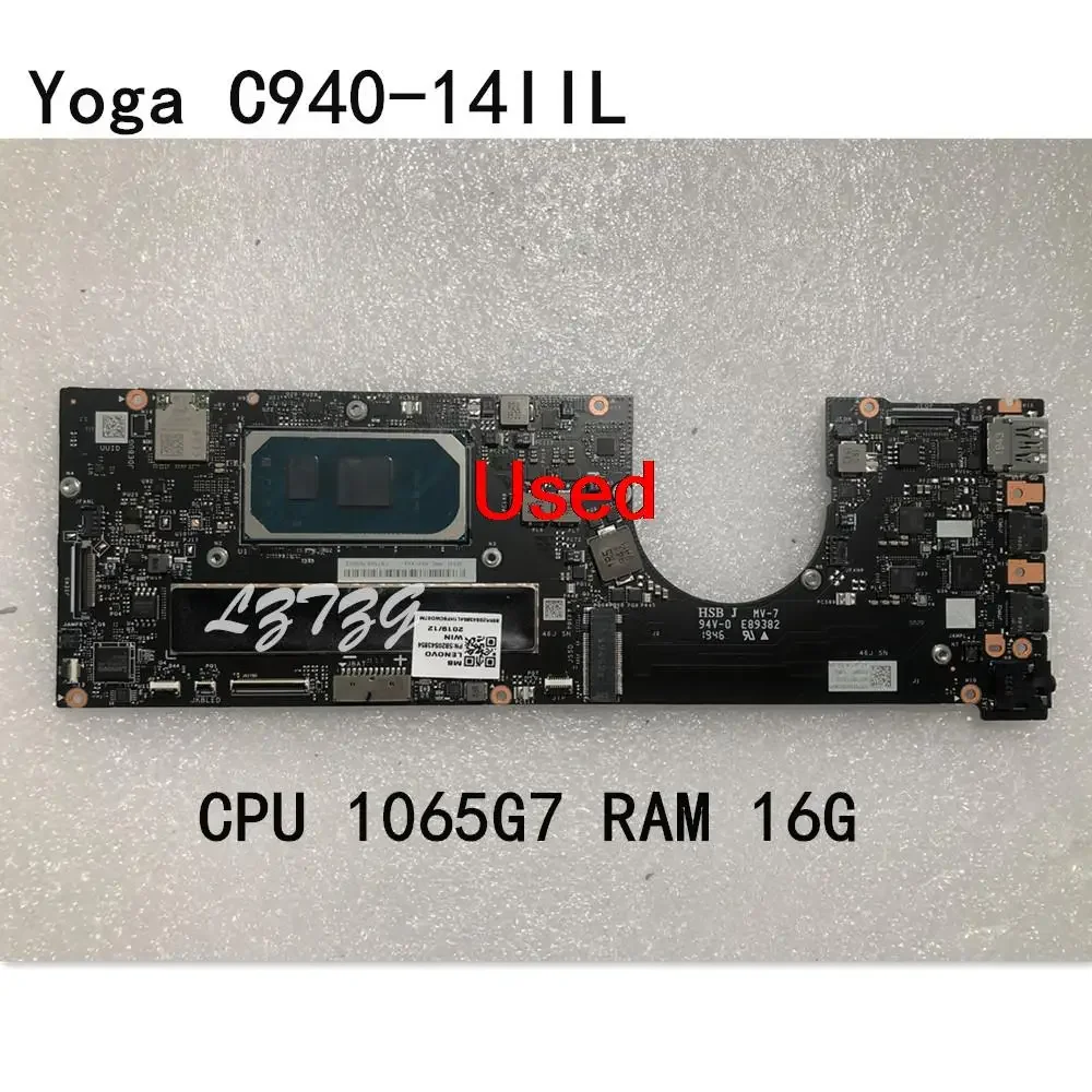 NM-C761 For Lenovo ideapad Yoga C940-14IIL Laptop Motherboard 81Q9 WIN I7-1065G7 UMA 16G FRU 5B20S43854 5B20S42944
NM-C761 For Lenovo ideapad Yoga C940-14IIL Laptop Motherboard 81Q9 WIN I7-1065G7 UMA 16G FRU 5B20S43854 5B20S42944