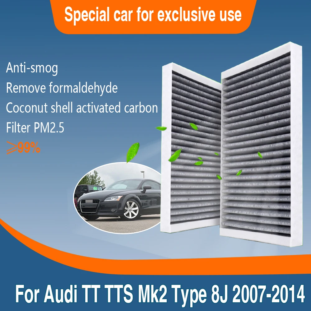 For Audi TT TTS Mk2 Type 8J 2007~2014 1K1819653A Car Accessories Activated Carbon Cabin Filter Auto Parts Tools PM2.5 Cleaner
For Audi TT TTS Mk2 Type 8J 2007~2014 1K1819653A Car Accessories Activated Carbon Cabin Filter Auto Parts Tools PM2.5 Cleaner