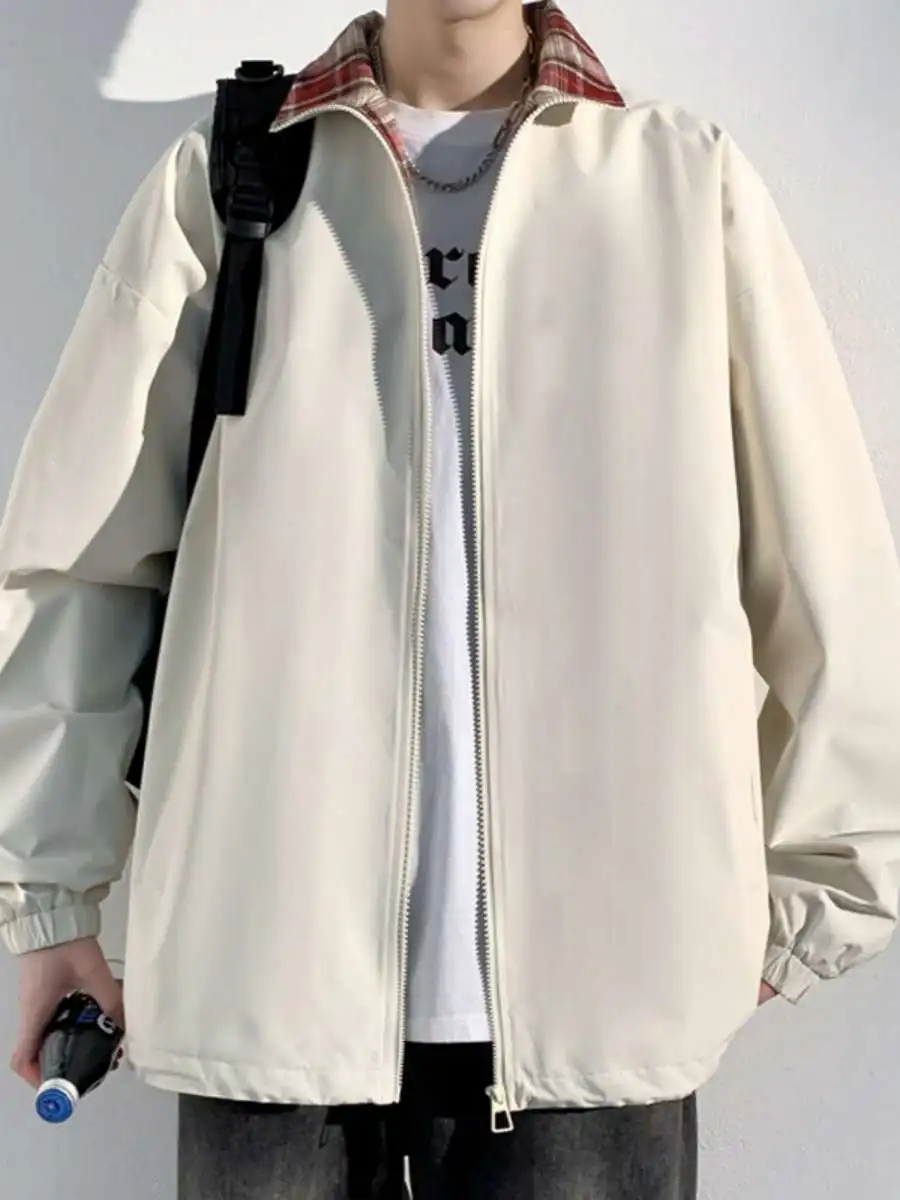 Двусторонняя одежда с воротником-стойкой, мужской свободный повседневный топ, модная брендовая подростковая клетчатая верхняя одежда, весна-осень, новинка Sle
Двусторонняя одежда с воротником-стойкой, мужской свободный повседневный топ, модная брендовая подростковая клетчатая верхняя одежда, весна-осень, новинка Sle