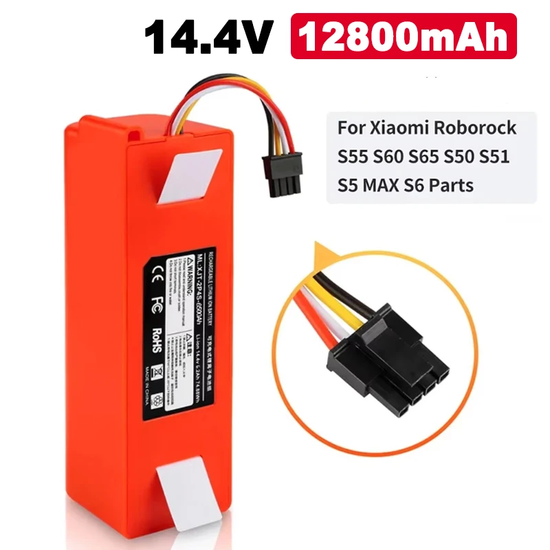 Сменный робот-пылесос 14,4 В, аккумулятор 12800 мАч для Xiaomi Roborock S55 S60 S65 S50 S51 S5 MAX S6, запчасти brr 2p4s 5200s
Сменный робот-пылесос 14,4 В, аккумулятор 12800 мАч для Xiaomi Roborock S55 S60 S65 S50 S51 S5 MAX S6, запчасти brr 2p4s 5200s