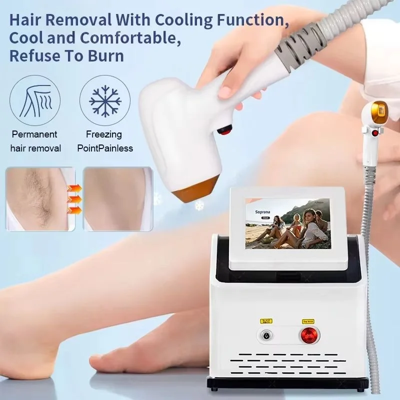 808 Professional Diode Ice Titanium Laser Body Hair Removal Machine Face Hair Remove for Salon Epilator
808 Professional Diode Ice Titanium Laser Body Hair Removal Machine Face Hair Remove for Salon Epilator