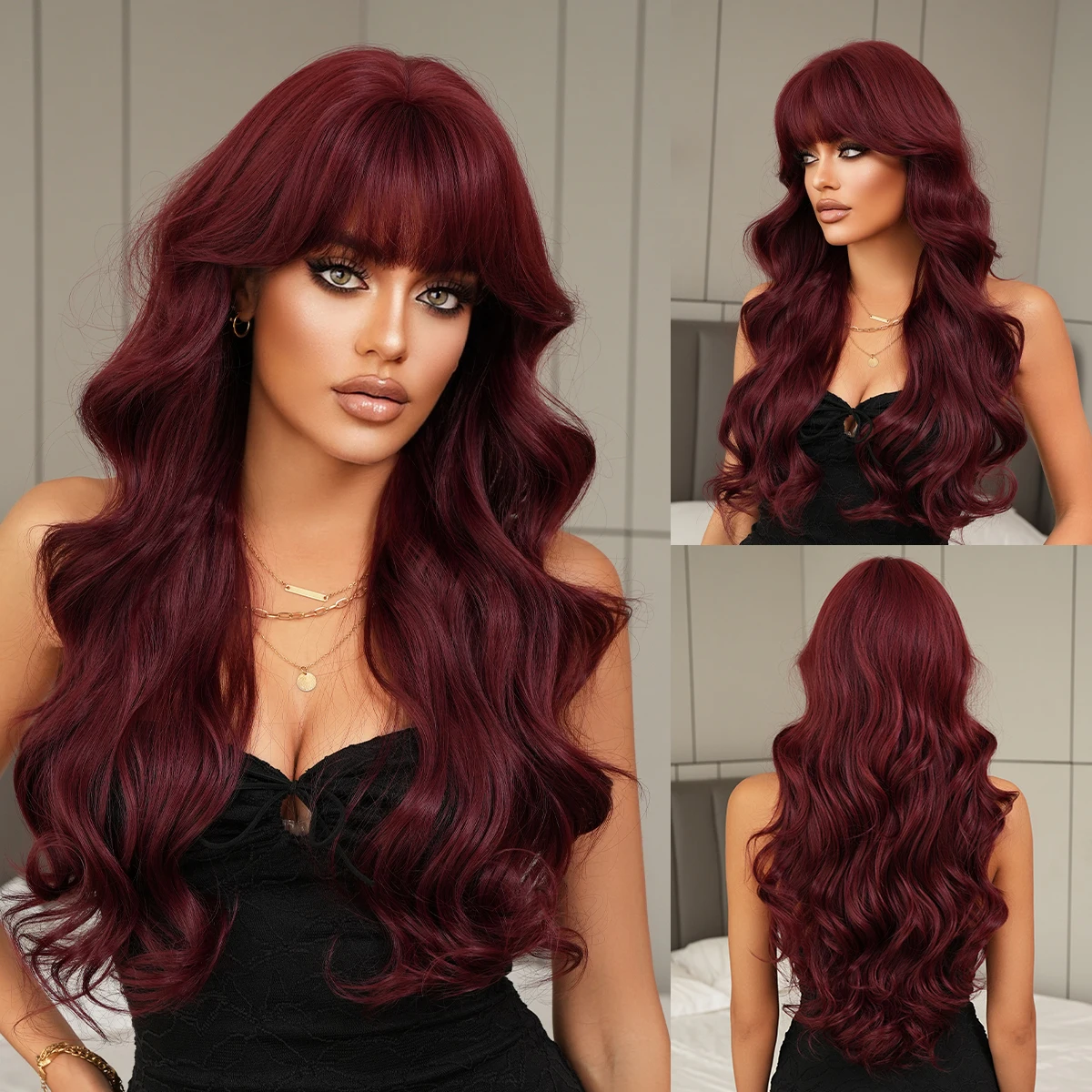 NAMM Halloween Costume Wig Synthetic Loose Body Wavy Red Wigs With High Density Wavy Hair Wig for Women Daily Party Use
NAMM Halloween Costume Wig Synthetic Loose Body Wavy Red Wigs With High Density Wavy Hair Wig for Women Daily Party Use