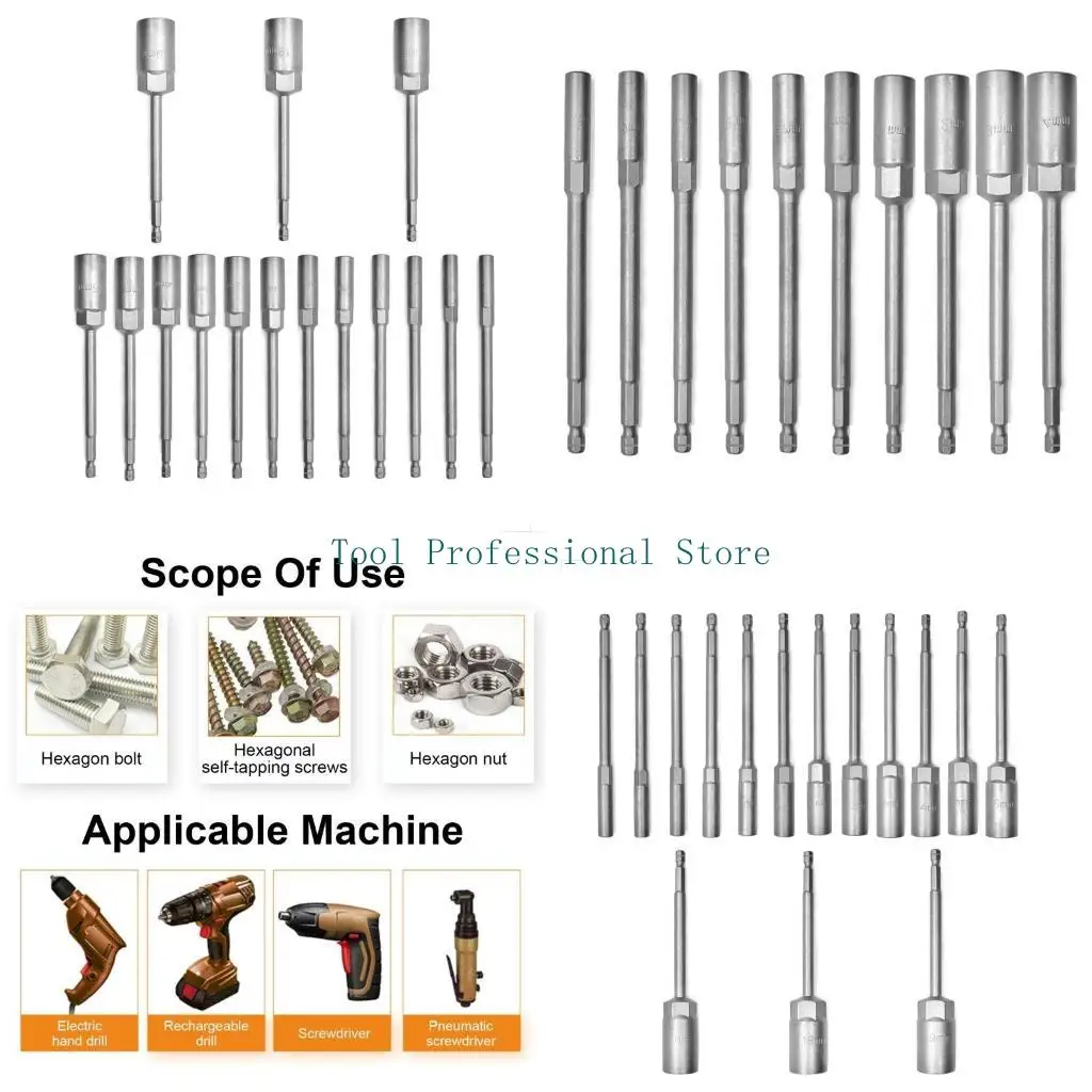 57QF Impact Socket Adapters 1/4Inch Shank Drill Bit Extension Rod For ImpactDriver