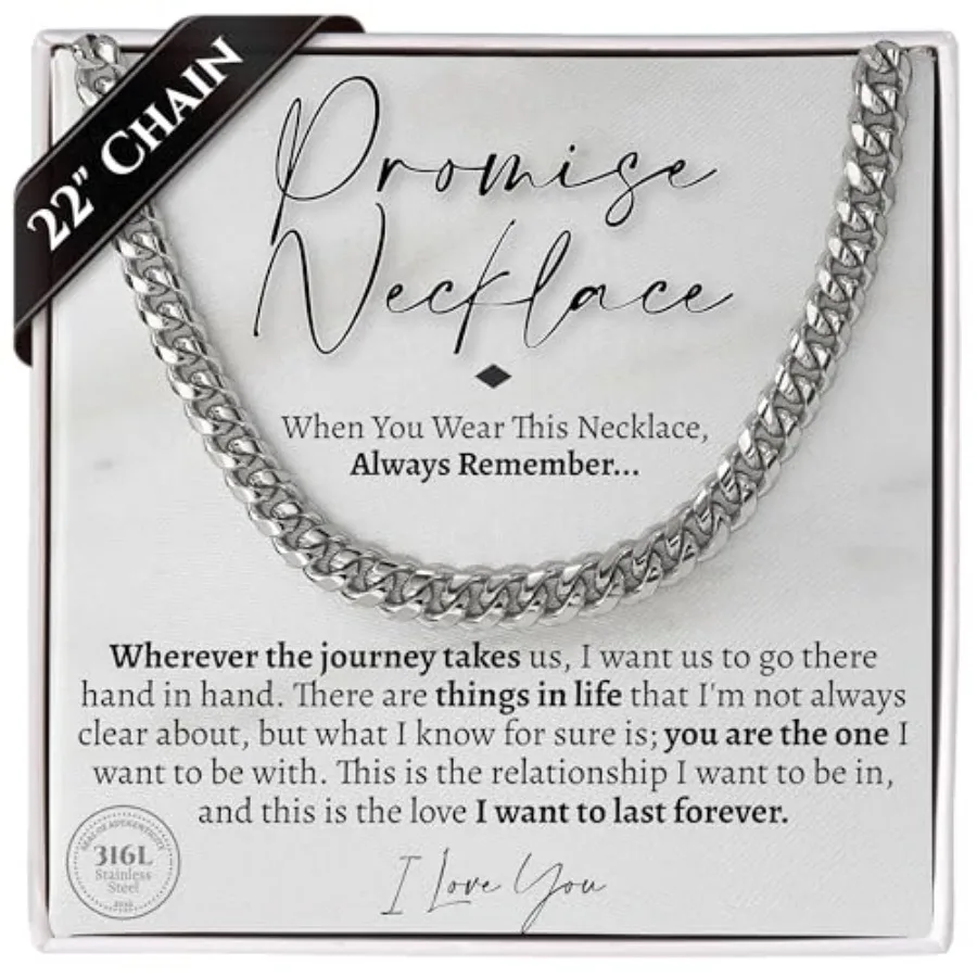 Love You This Much Promise Cuban Chain Necklace for Him, 7mm Thick, Sentimental Gift for Him, BF Gift for Birthday, Gift Ideas
Love You This Much Promise Cuban Chain Necklace for Him, 7mm Thick, Sentimental Gift for Him, BF Gift for Birthday, Gift Ideas
