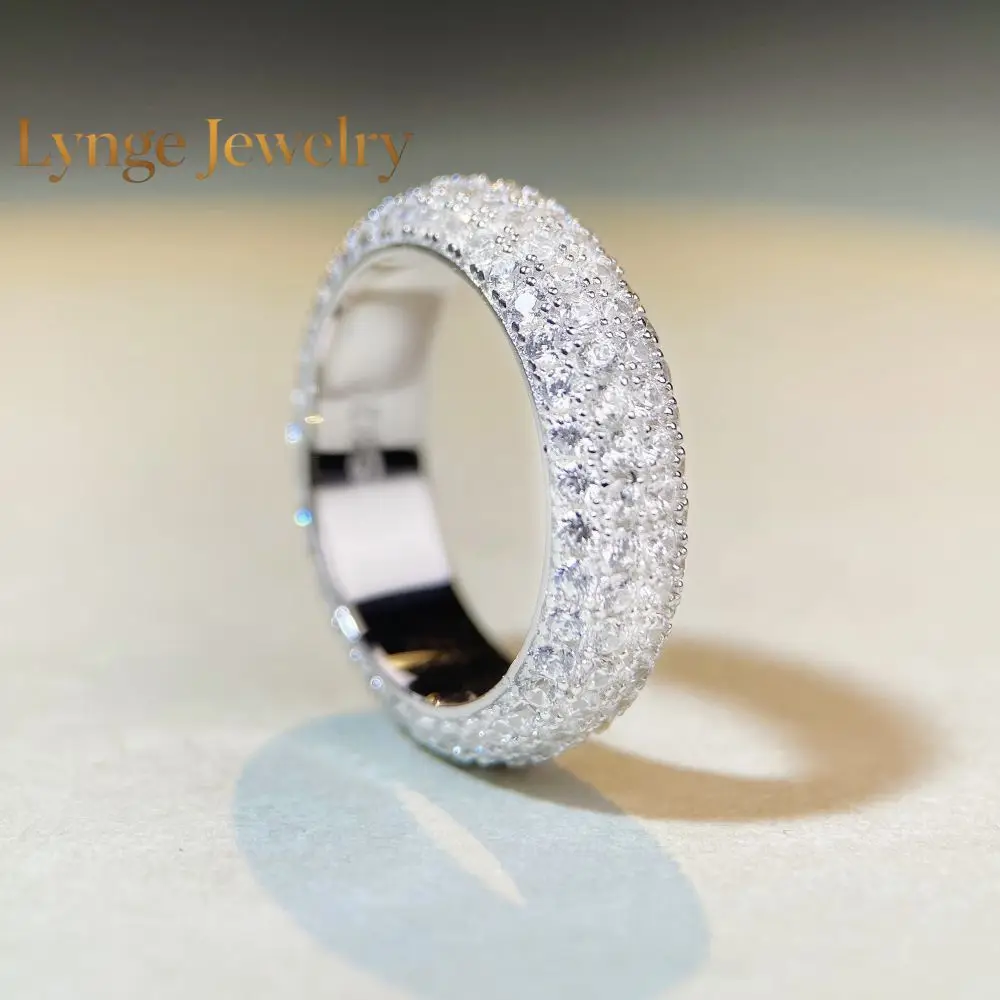 Lynge Jewelry Luxury white gold solid platinum PT950 Hip Hop Full Diamond Ring Unisex Medium European and American Popular Ring
Lynge Jewelry Luxury white gold solid platinum PT950 Hip Hop Full Diamond Ring Unisex Medium European and American Popular Ring
