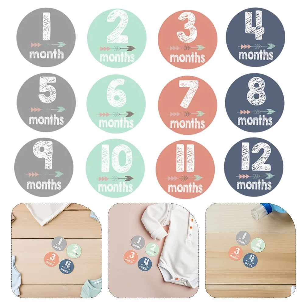 12pcs Baby Monthly Stickers Milestone Self Adhesive Paper Labels For Newborn Photo Shoots Infant Growth Tracking Scrapbook
12pcs Baby Monthly Stickers Milestone Self Adhesive Paper Labels For Newborn Photo Shoots Infant Growth Tracking Scrapbook