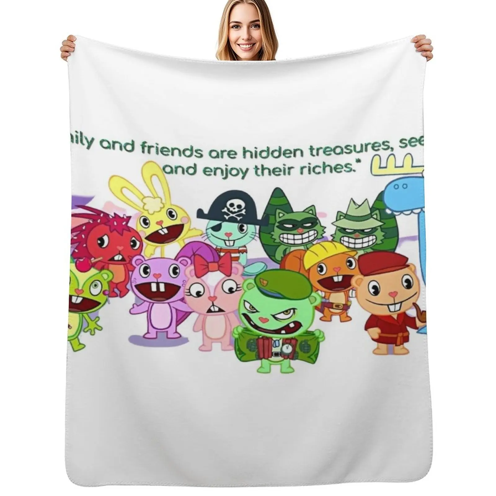 Happy Tree Friends Family Throw Blanket Warm Flannel Blanket for Couch Chair Bedroom
Happy Tree Friends Family Throw Blanket Warm Flannel Blanket for Couch Chair Bedroom