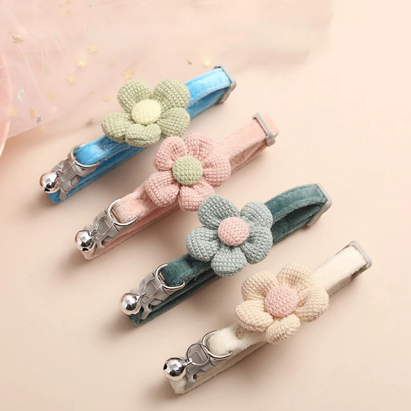 Cat Bell Collar Colorful Adjustable Sweat Cute Cartoon Pet Collar Sun Flower Bowtie Soft Polyester Small Dog Cat Necklace
Cat Bell Collar Colorful Adjustable Sweat Cute Cartoon Pet Collar Sun Flower Bowtie Soft Polyester Small Dog Cat Necklace