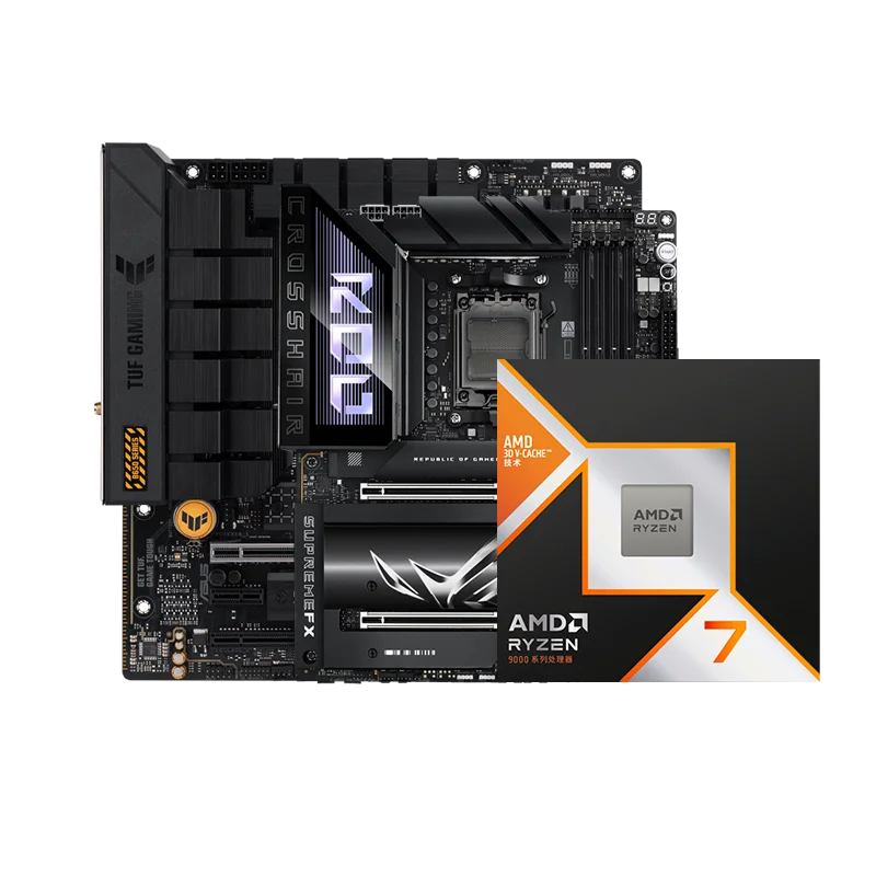 AMD Ryzen 7 9800X3D (r7) processor with ASUS Gigabyte B850/X870 main board boxed board U set
AMD Ryzen 7 9800X3D (r7) processor with ASUS Gigabyte B850/X870 main board boxed board U set