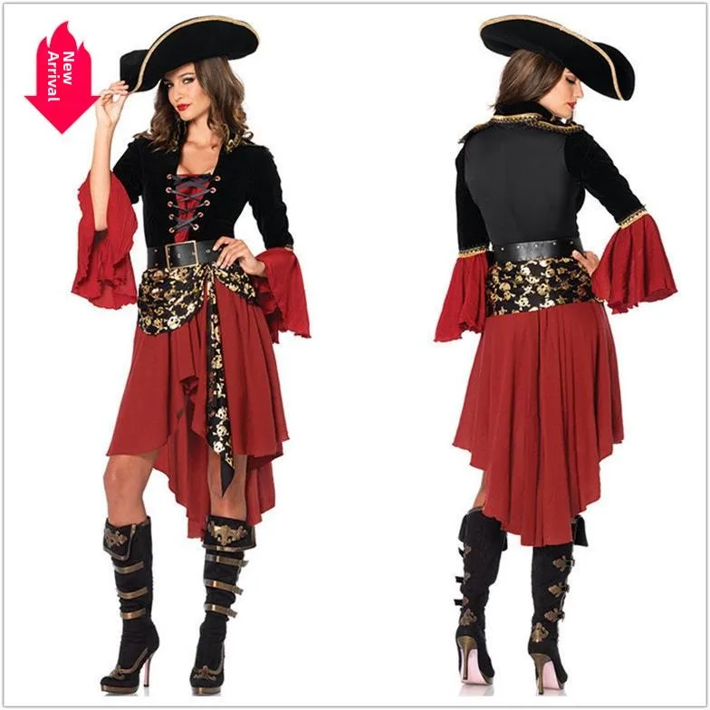 Adult Halloween Costume Caribbean Pirate Jack Sparrow Women's Masquerade Ball Outfit Performance Clothes Ladies Fashion
Adult Halloween Costume Caribbean Pirate Jack Sparrow Women's Masquerade Ball Outfit Performance Clothes Ladies Fashion
