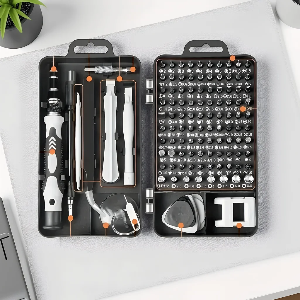 115-in-1 Electronics Screwdriver Bit Set, Precision Hand Tools Kit for Repair and Maintenance
115-in-1 Electronics Screwdriver Bit Set, Precision Hand Tools Kit for Repair and Maintenance