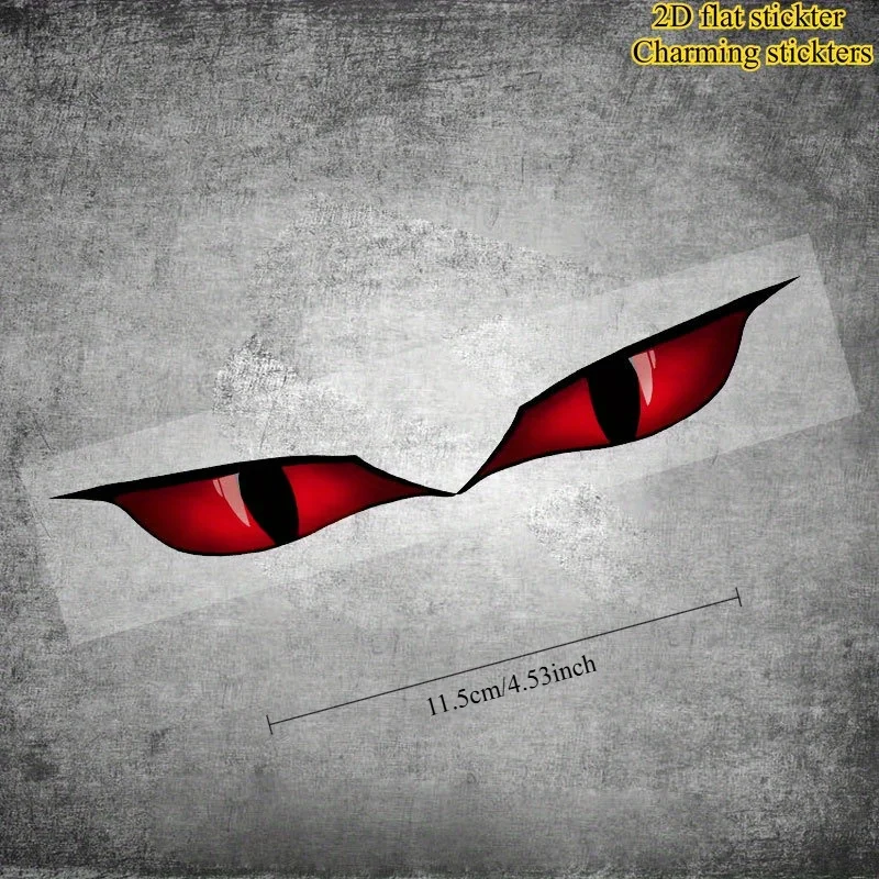 1 Pair 2D Flat Waterproof Demon Eyes Stickers for Motorcycle Headlight, Fuel Tank, Side Panel & Electric Scooter
1 Pair 2D Flat Waterproof Demon Eyes Stickers for Motorcycle Headlight, Fuel Tank, Side Panel & Electric Scooter