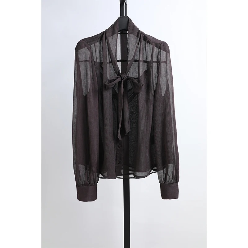 Elegant Flowing Collar Breathable Summer Shirt Women's Polyester Georgette Tube Top Casual Straight Cut Long Sleeve Shirt
Elegant Flowing Collar Breathable Summer Shirt Women's Polyester Georgette Tube Top Casual Straight Cut Long Sleeve Shirt