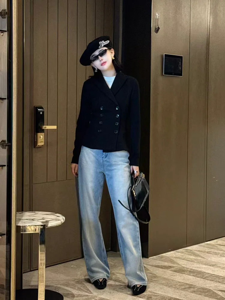 Ele V-Ne Double-Breasted Suit Sle Top Faionable Autumn Winter Women's Busin Casual Long Sve irt
Ele V-Ne Double-Breasted Suit Sle Top Faionable Autumn Winter Women's Busin Casual Long Sve irt