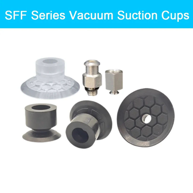 5PCS/PACK SFF Series Vacuum Suction Cups Material: Imported silicone and nitrile rubber SFF-10/15/20/25/30/40S 
5PCS/PACK SFF Series Vacuum Suction Cups Material: Imported silicone and nitrile rubber SFF-10/15/20/25/30/40S