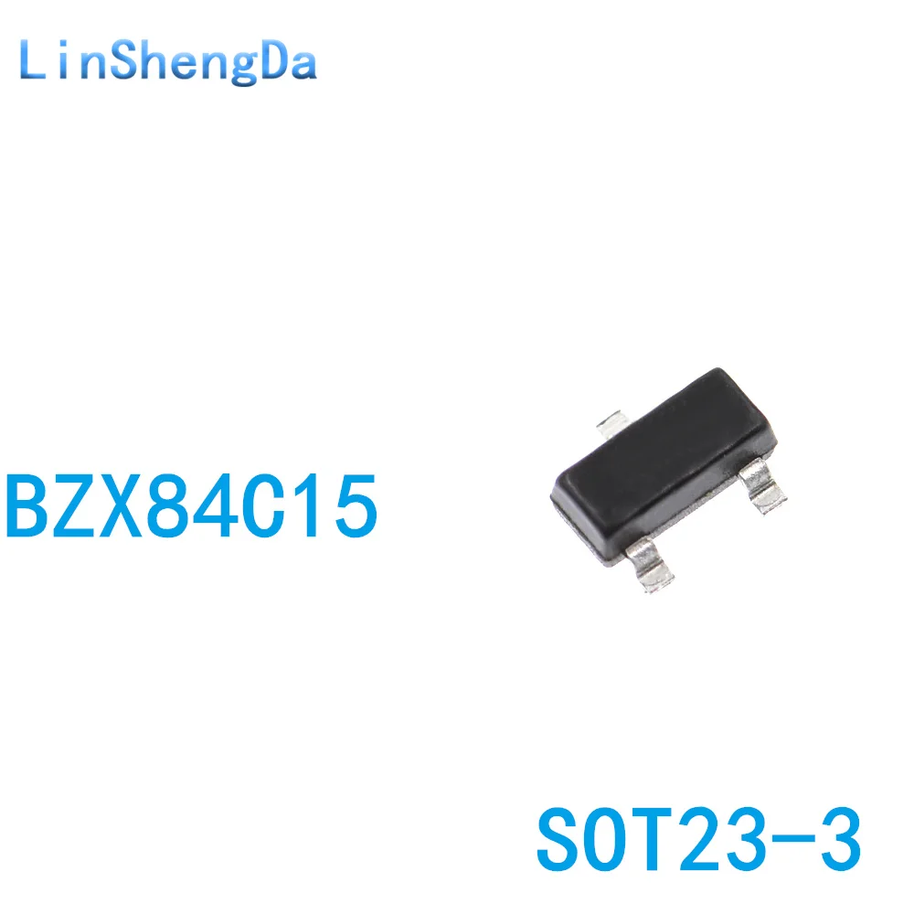 BZX84C15 диодный регулятор напряжения 15 в SMD SOT23, экранная печать Y4 (100 шт.)
BZX84C15 диодный регулятор напряжения 15 в SMD SOT23, экранная печать Y4 (100 шт.)