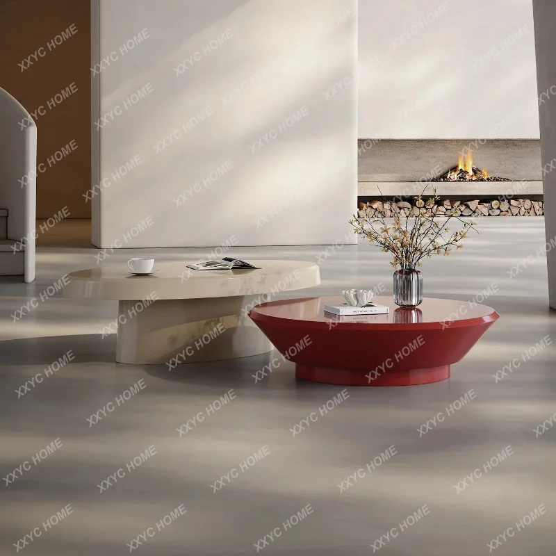 high-gloss paint coffee table combination living room minimalist round high-end oval artistic sense
high-gloss paint coffee table combination living room minimalist round high-end oval artistic sense