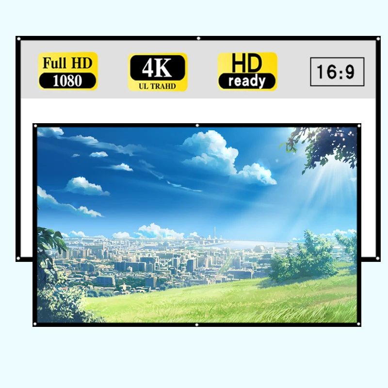 60 inch, 72 inch, 84 inch, 100 inch, 120 inch, 150 inch soft screen.Multiple sizes to choose from.
60 inch, 72 inch, 84 inch, 100 inch, 120 inch, 150 inch soft screen.Multiple sizes to choose from.