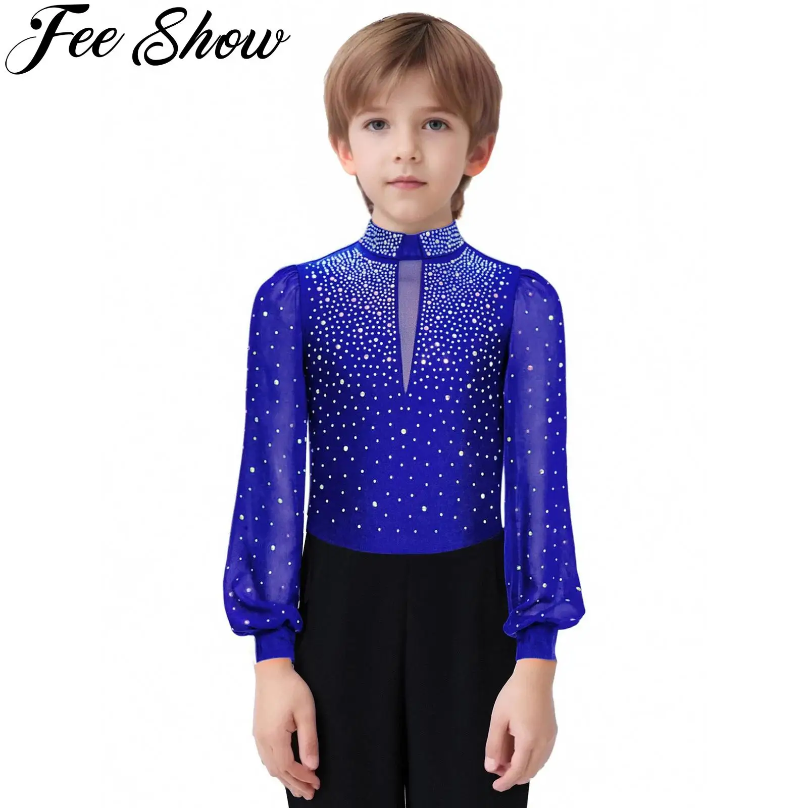 Kids Boys Figure Skating Dance Leotard Long Sleeve Shiny Rhinestones Jumpsuit Ballroom Latin Tango Ballet Gymnastics Jumpsuit
Kids Boys Figure Skating Dance Leotard Long Sleeve Shiny Rhinestones Jumpsuit Ballroom Latin Tango Ballet Gymnastics Jumpsuit
