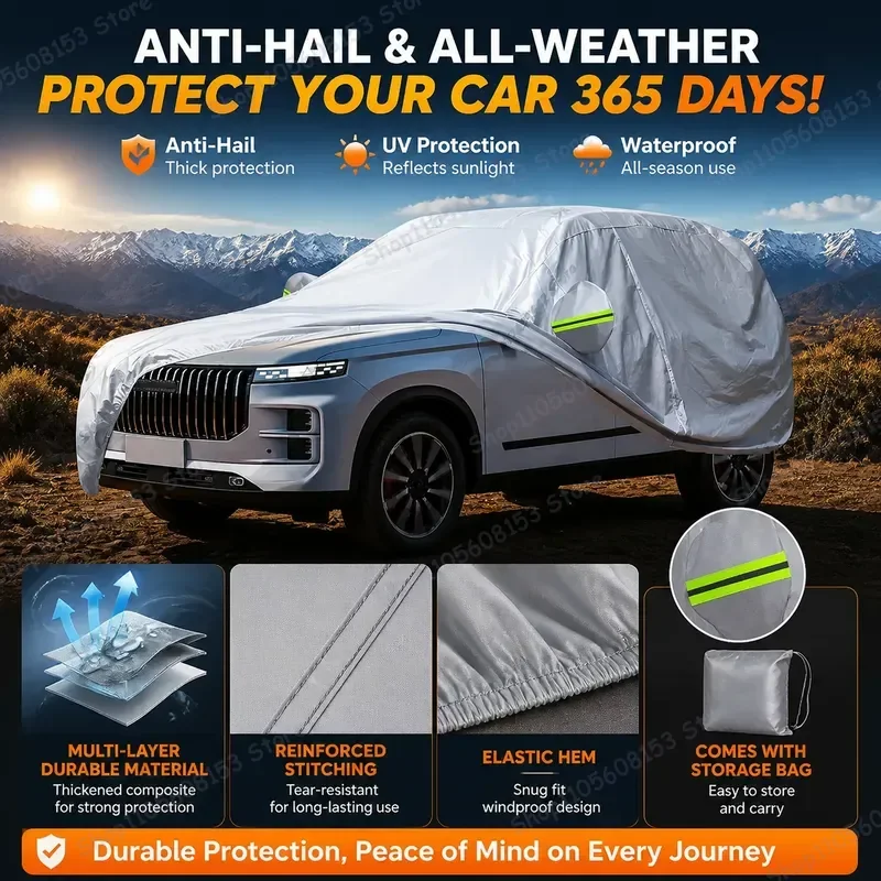 For Jaecoo J7 Chery Explore 06 Fulwin T6 2022 2023 2024 2025 SUV Car Cover Outdoor All Weather UV Rain Snow Dust Protection
For Jaecoo J7 Chery Explore 06 Fulwin T6 2022 2023 2024 2025 SUV Car Cover Outdoor All Weather UV Rain Snow Dust Protection