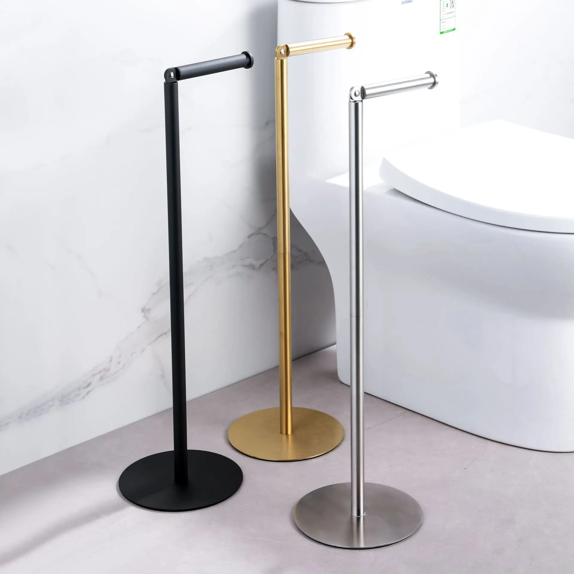 Stainless Steel Vertical Tissue Holder Toilet Floor-to-ceiling Toilet Movable Vertical Storage Rack
Stainless Steel Vertical Tissue Holder Toilet Floor-to-ceiling Toilet Movable Vertical Storage Rack