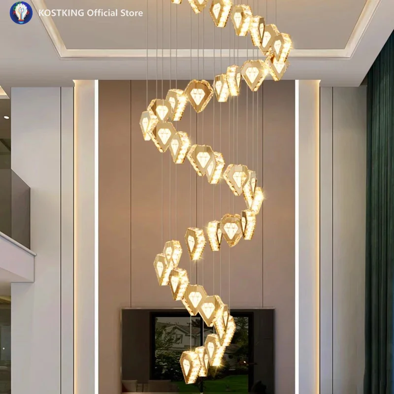 Modern home decoration crystal chandelier, stair Pendant lamp, living room Pendant lights, interior lighting
Modern home decoration crystal chandelier, stair Pendant lamp, living room Pendant lights, interior lighting