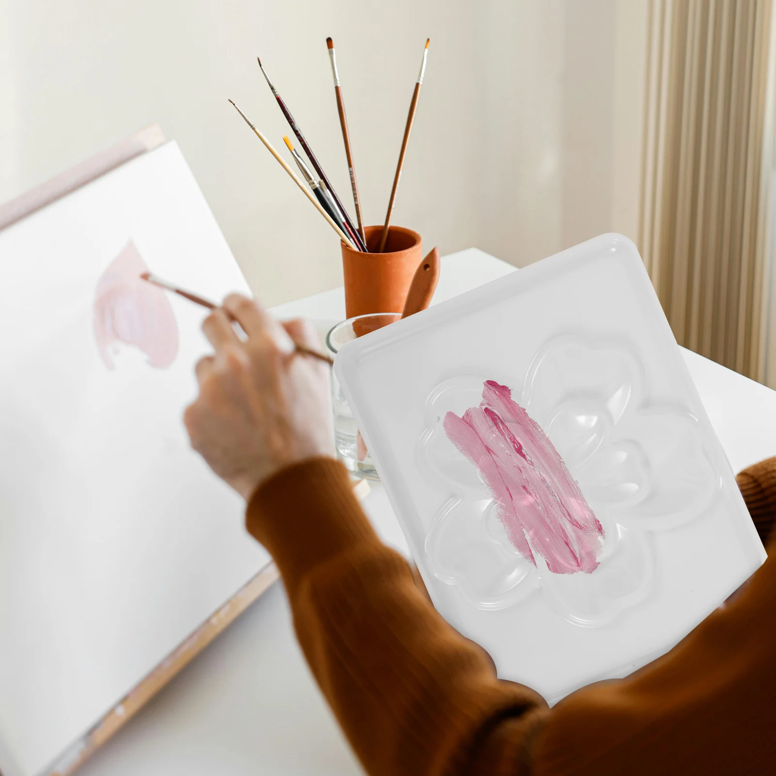 Professional Watercolor Palette Empty Ceramic Square Sakura Pattern Thickened Mixing Tray for Artists Students Art Crafts Gifts
Professional Watercolor Palette Empty Ceramic Square Sakura Pattern Thickened Mixing Tray for Artists Students Art Crafts Gifts