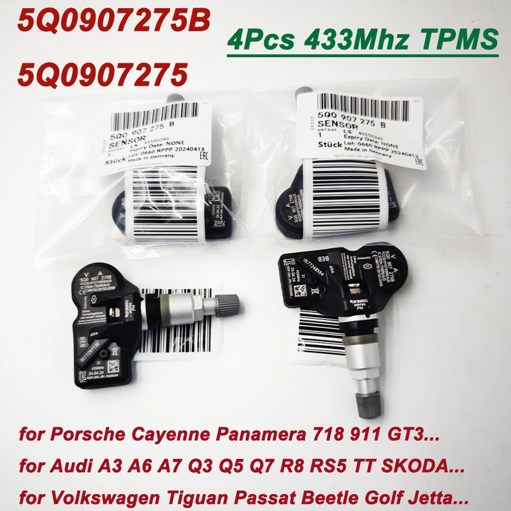 4 шт. 433 МГц TPMS 5Q0907275B 5Q0907275 для Audi Skoda A3 A7 A6 Porsche 718 Cayenne VW Tiguan Passat Beetle датчик давления в шинах
4 шт. 433 МГц TPMS 5Q0907275B 5Q0907275 для Audi Skoda A3 A7 A6 Porsche 718 Cayenne VW Tiguan Passat Beetle датчик давления в шинах