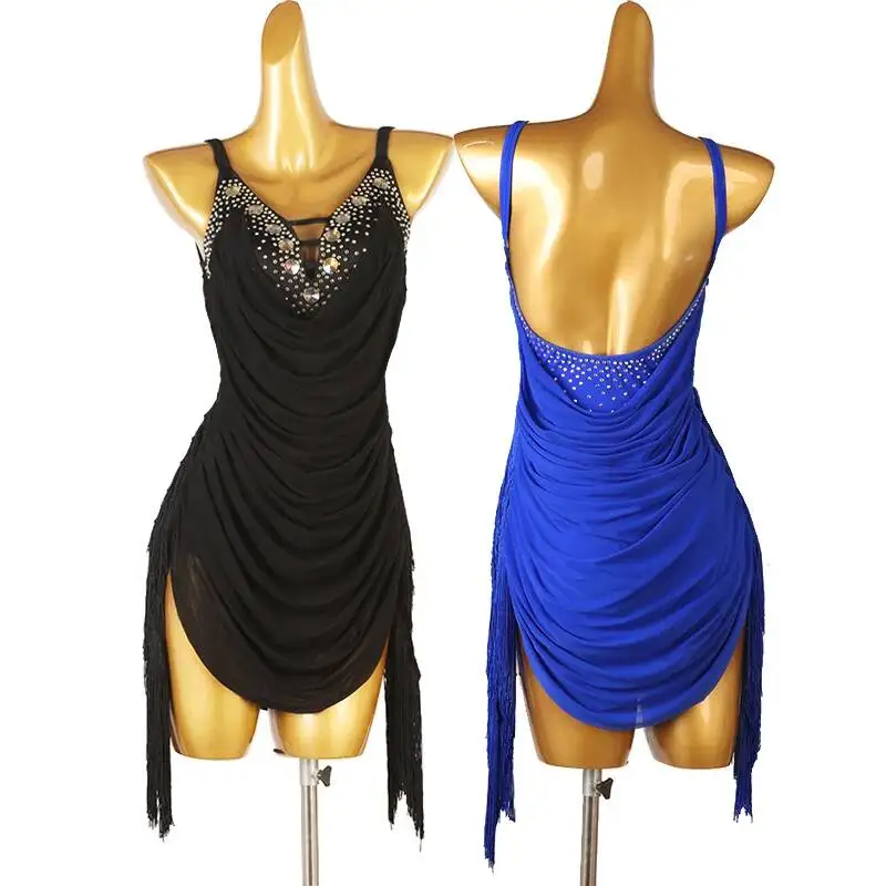 Ballroom Latin american Dance Competition Dress Professional Performance Rumba Cha Samba Rhinestone fringed tassel practice wear
Ballroom Latin american Dance Competition Dress Professional Performance Rumba Cha Samba Rhinestone fringed tassel practice wear