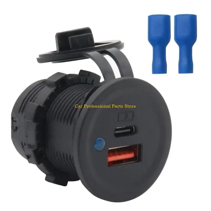 R53D USB and Type C Outlet with Waterproof Caps Car USB Charging Socket 12V/24V Charging Outlet USB Power Outlet for Car
R53D USB and Type C Outlet with Waterproof Caps Car USB Charging Socket 12V/24V Charging Outlet USB Power Outlet for Car