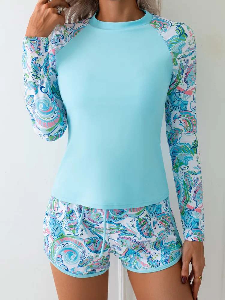 Long Sleeve Swimwear Woman Rash guard 2025 Sports Surfing Women Swimsuit Beachwear Two-Piece Bathing Suit Monokini Swimming Suit
Long Sleeve Swimwear Woman Rash guard 2025 Sports Surfing Women Swimsuit Beachwear Two-Piece Bathing Suit Monokini Swimming Suit