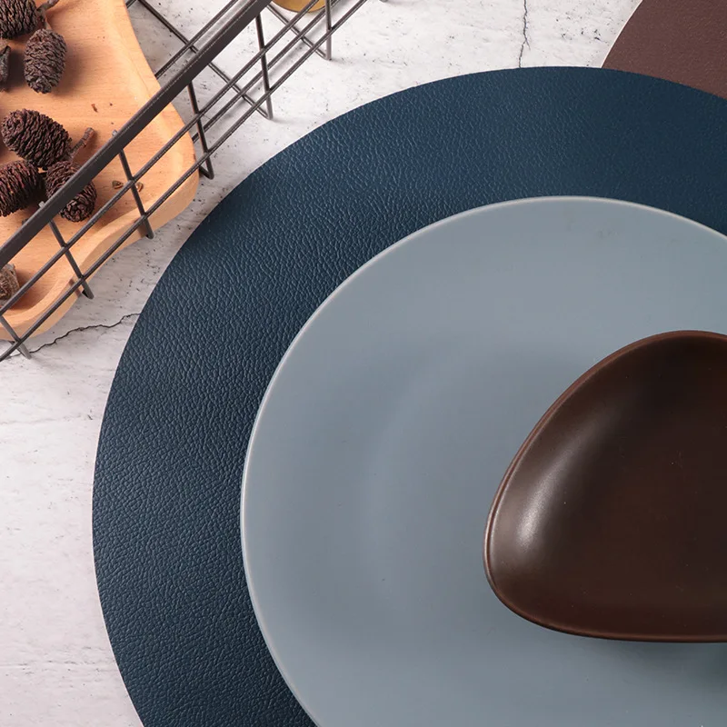 Nordic Double Round Leather Placemat, PVC Coaster, Waterproof Bowl Mat, Western Placemat, European Table Mat
Nordic Double Round Leather Placemat, PVC Coaster, Waterproof Bowl Mat, Western Placemat, European Table Mat