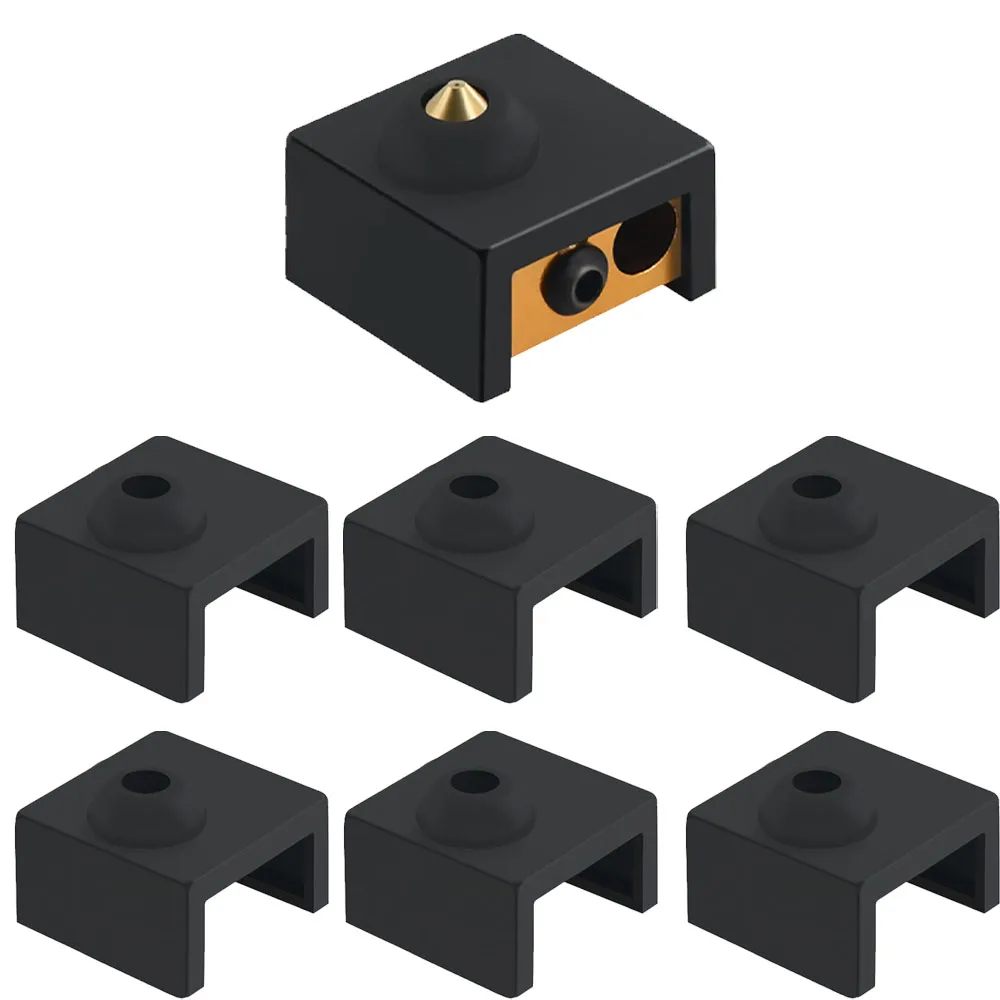 High Temp Resistant Silicone Heater Block Sock for MK7 MK8 MK10 J-head Hotend, Thermal Insulation, Fit CR-10 Ender 3 3D Printer
High Temp Resistant Silicone Heater Block Sock for MK7 MK8 MK10 J-head Hotend, Thermal Insulation, Fit CR-10 Ender 3 3D Printer