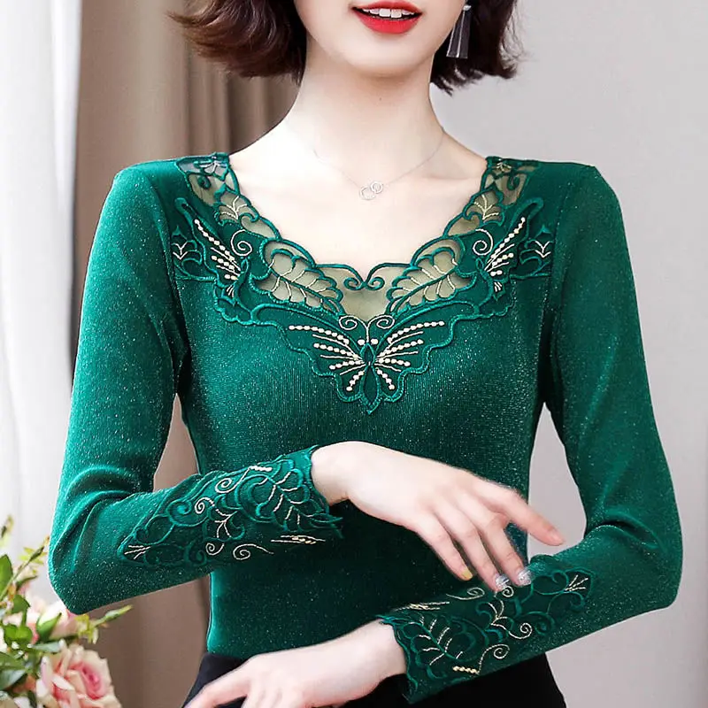 Elegant Bright Silk Spliced Embroidery Gauze Blouses Women Clothing 2023 Autumn Loose All-match Pullovers Office Lady Shirts
Elegant Bright Silk Spliced Embroidery Gauze Blouses Women Clothing 2023 Autumn Loose All-match Pullovers Office Lady Shirts