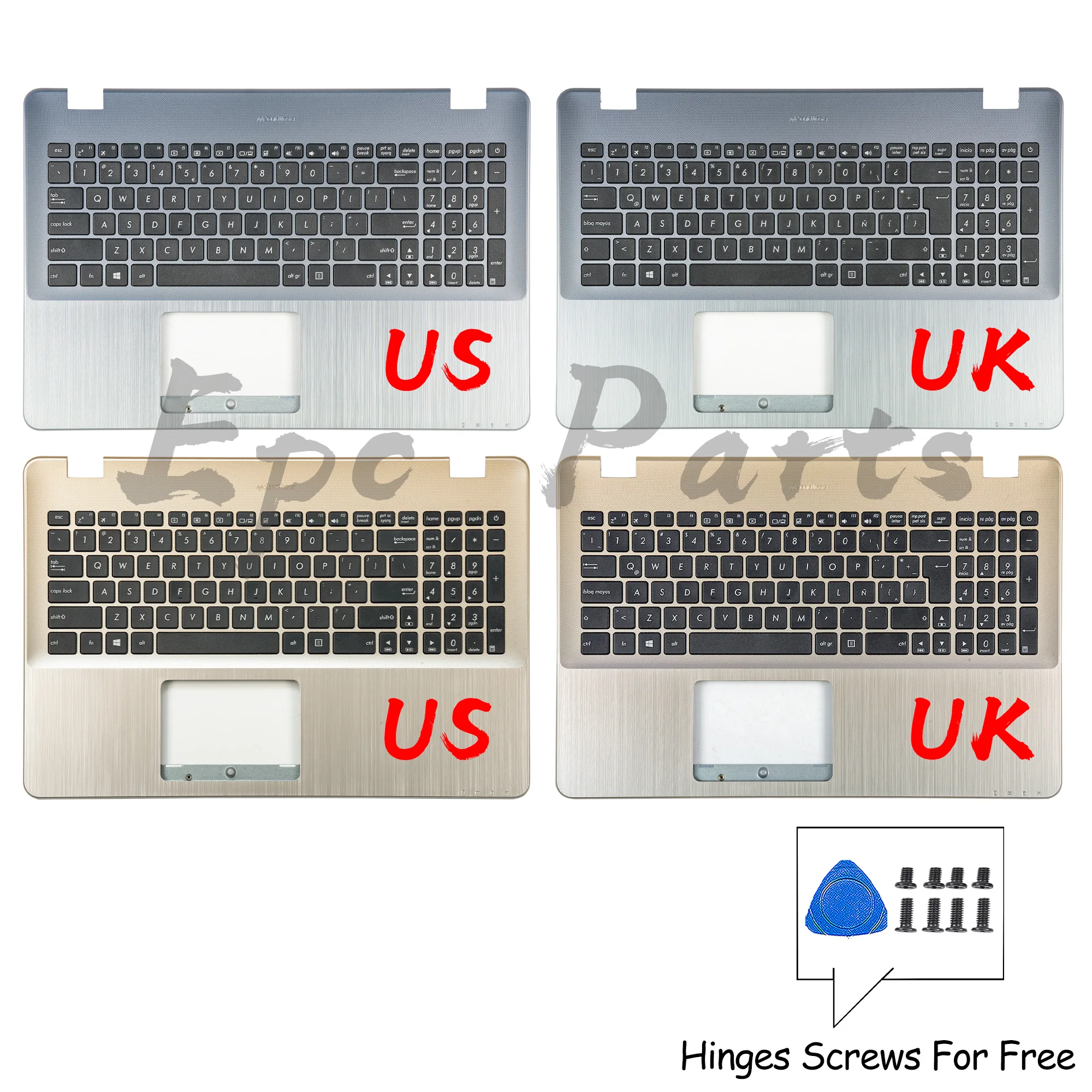 Epc Parts Keyboard With Upper For FL8000U X542 X542U X542UR X542BA R542UA A580 F580 Repair US/UK Layout NEW housing Repair
Epc Parts Keyboard With Upper For FL8000U X542 X542U X542UR X542BA R542UA A580 F580 Repair US/UK Layout NEW housing Repair