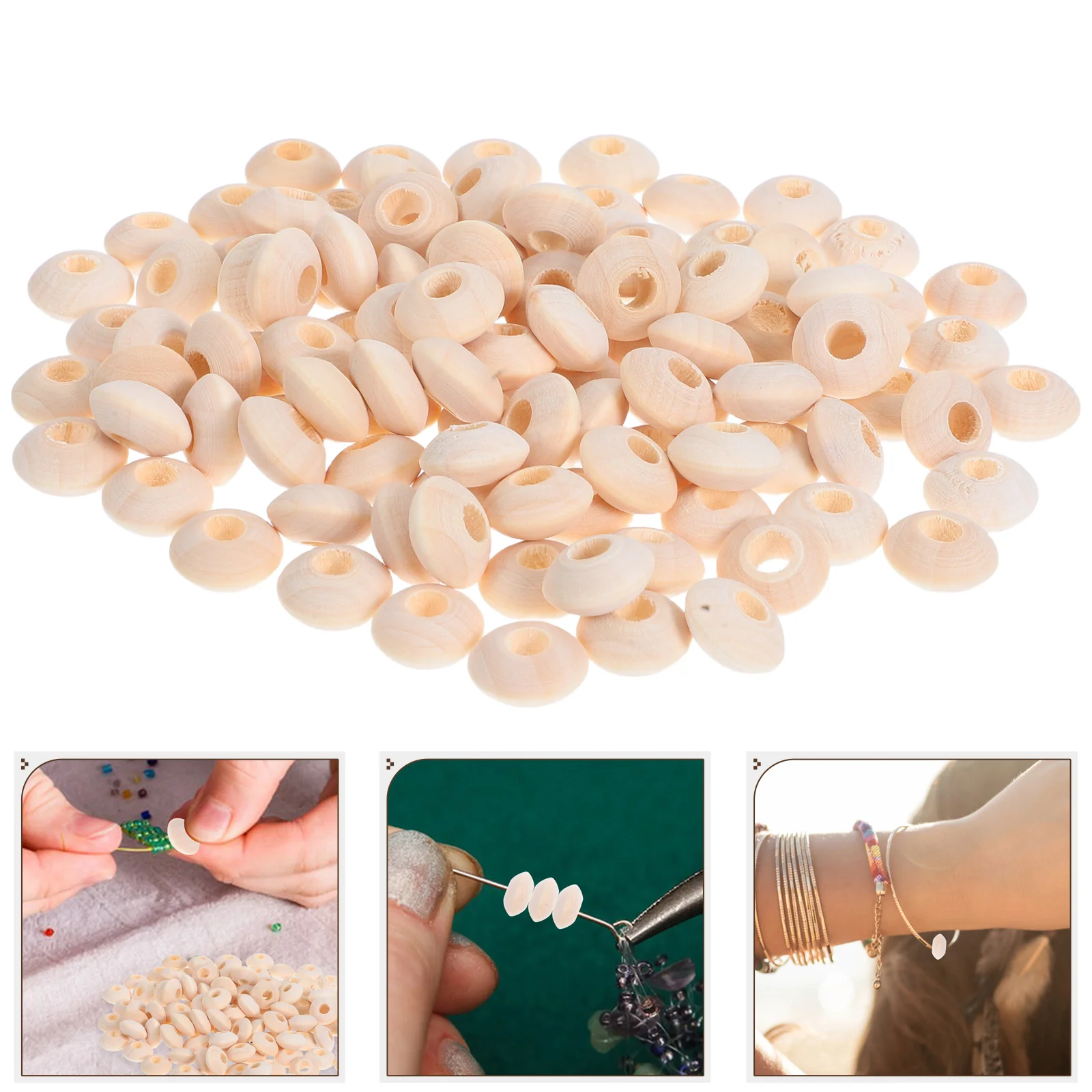 100 Pcs Lotus Abacus Beads Jewelry with Large Holes Wood Color Beige Tree Flat Disc
100 Pcs Lotus Abacus Beads Jewelry with Large Holes Wood Color Beige Tree Flat Disc