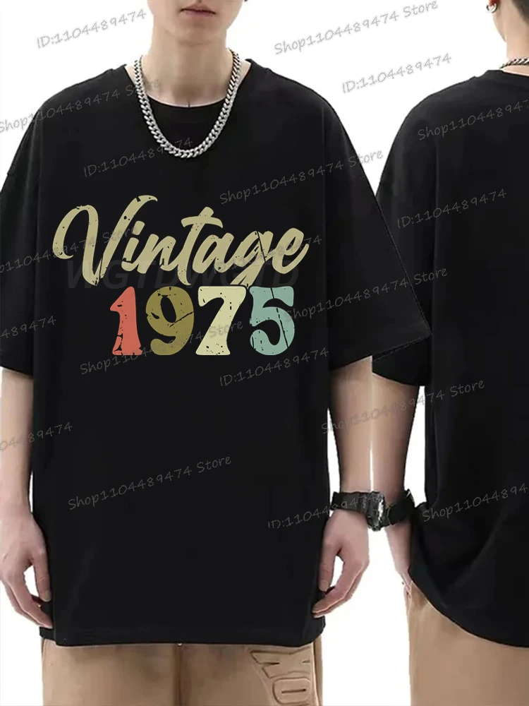 Women Men Vintage 1975 Printed T Shirt 50th Birthday Gifts Funny Tops Tees 100% Cotton Particular Year Classics Streewear Tshirt
Women Men Vintage 1975 Printed T Shirt 50th Birthday Gifts Funny Tops Tees 100% Cotton Particular Year Classics Streewear Tshirt