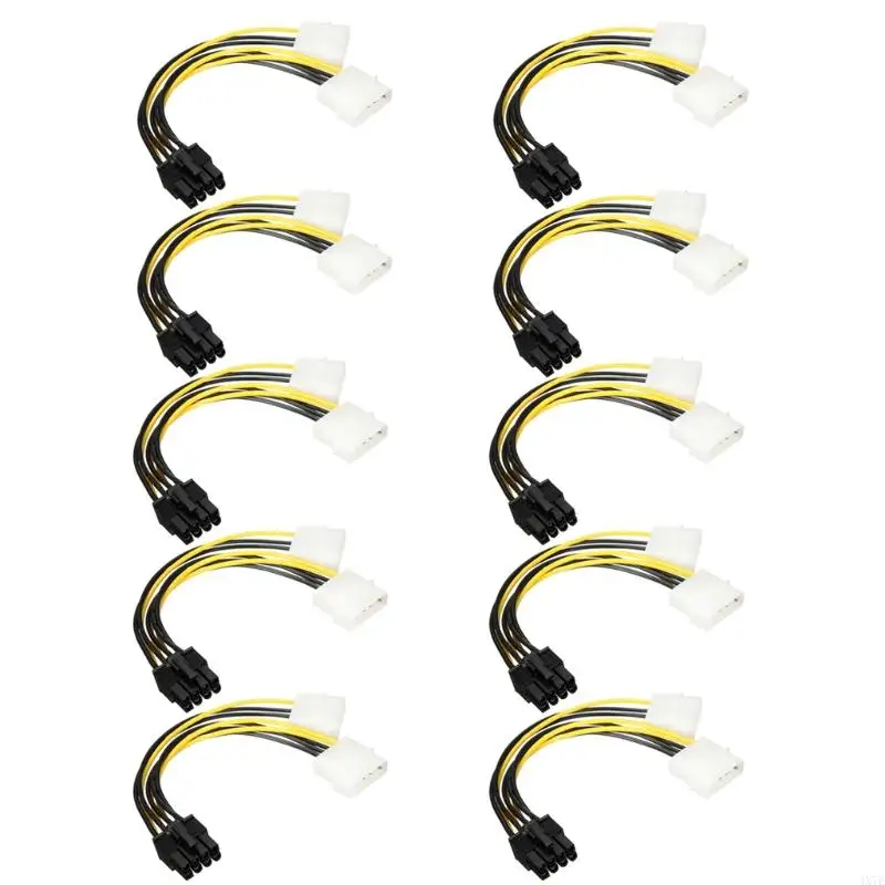 4X7E 10Pcs 20cm 8Pin To Dual 4Pin Video Card Power Cord Y-Shape Power Cable Accessory
4X7E 10Pcs 20cm 8Pin To Dual 4Pin Video Card Power Cord Y-Shape Power Cable Accessory