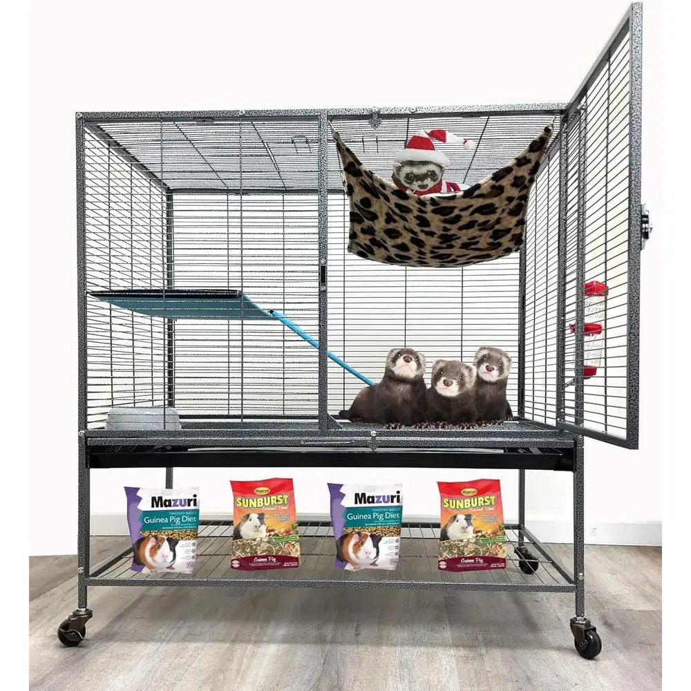 XX-Large 37"x24"x39"H Two Tiers Chew-Proo Large Double Large ront DoTight 1/2-inch Wire Spacing or eisty erret Hammock Chinchill
XX-Large 37"x24"x39"H Two Tiers Chew-Proo Large Double Large ront DoTight 1/2-inch Wire Spacing or eisty erret Hammock Chinchill