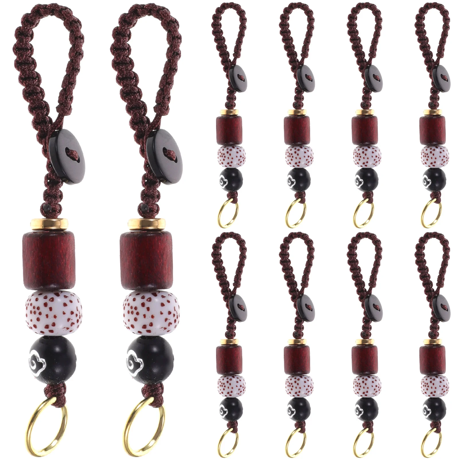 10pcs Chinese Style Key Chain Retro Bag Pendant Wear-Resistant Portable Decorative Beaded Hanging Charm Ornament For Keys Bags
10pcs Chinese Style Key Chain Retro Bag Pendant Wear-Resistant Portable Decorative Beaded Hanging Charm Ornament For Keys Bags