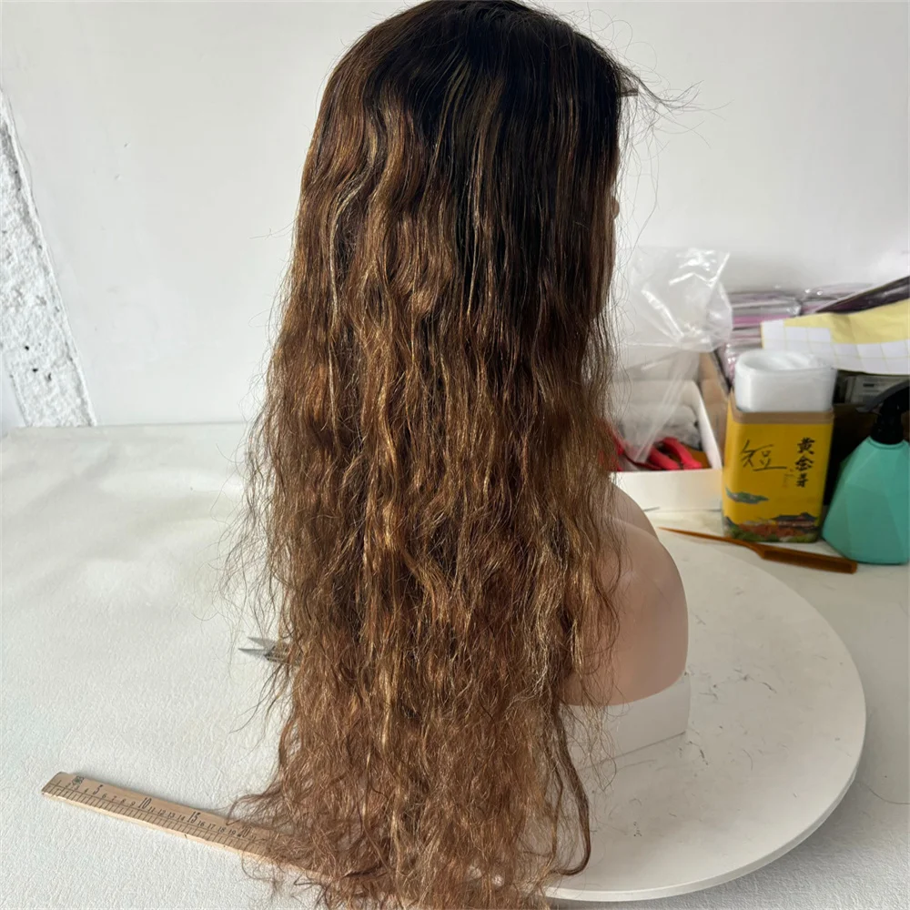 Brazilian Human Hair Wigs Ombre Brown Curly Wig 4x4 Lace Frontal Wig 24" Long Afro Curly Hair For Women 180 Density Thick Ends
Brazilian Human Hair Wigs Ombre Brown Curly Wig 4x4 Lace Frontal Wig 24" Long Afro Curly Hair For Women 180 Density Thick Ends