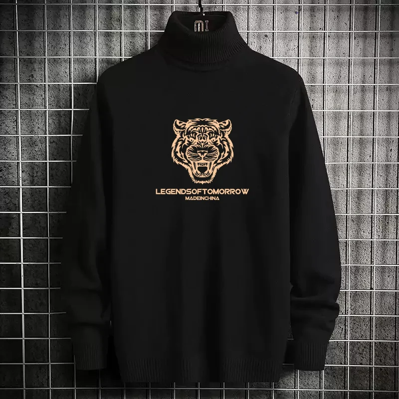 Вязаный свитер с высоким воротником и флисовой подкладкой на год Тигра, мужской, приталенный, модный, для пар, зимняя повседневная одежда
Вязаный свитер с высоким воротником и флисовой подкладкой на год Тигра, мужской, приталенный, модный, для пар, зимняя повседневная одежда