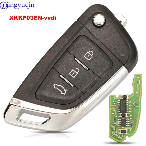 jingyuqin 3 Buttons Xhorse XKKF03EN Universal Wire Remote Car Key Fob Knife Style For VVDI Key Tool VVDI2