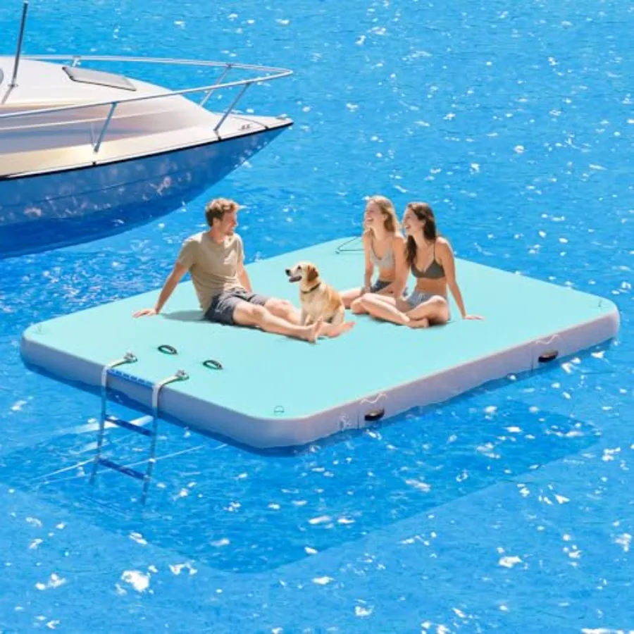 Inflatable Floating Dock Non-Slip 6/7/8/10/12 FT Air Dock Platform for Pool Lake Beach Ocean with Rope Ladder in Blue
Inflatable Floating Dock Non-Slip 6/7/8/10/12 FT Air Dock Platform for Pool Lake Beach Ocean with Rope Ladder in Blue